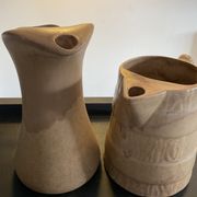 Vintage stoneware jug duo