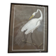 mixed media heron drawing
