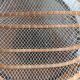 Vintage foldable basket made of bamboo and cotton threads