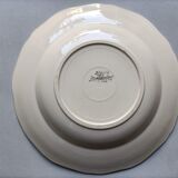 Set of 11 hollow plates of Sarreguemines, ivory color