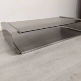 Stainless steel coffee table design Roche Bobois