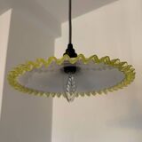 Antique uraline opaline pancake chandelier