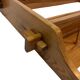 Vintage wooden wall shelve rack bookshelf in pinewood minimalist design