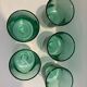 X5 small glasses with turquoise foot -years 50-retro-kitchen-vintage