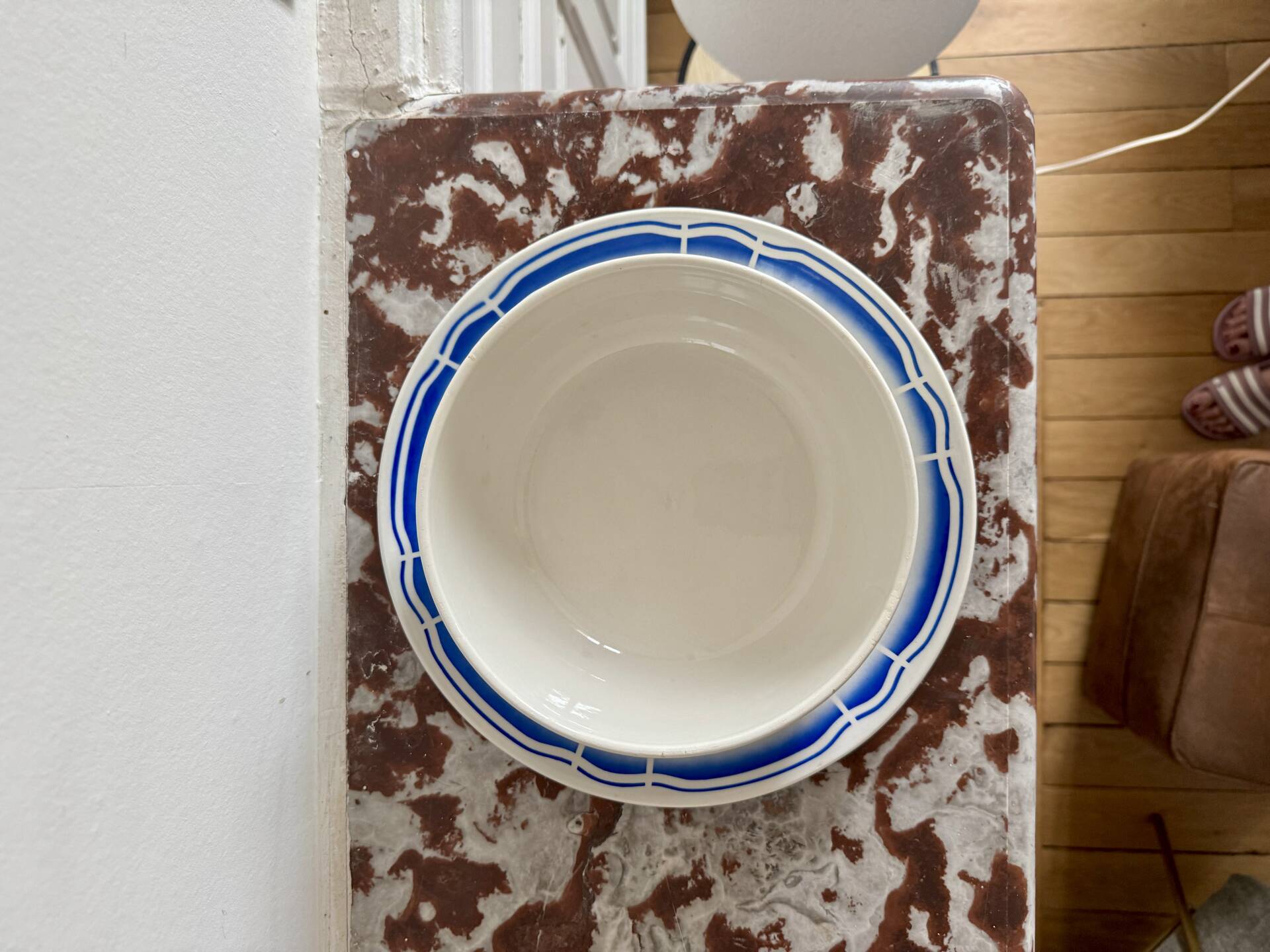 Salad bowl & dish in Badonviller earthenware