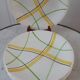 Set of 6 flat plates Gien model Sarabande years 50-60
