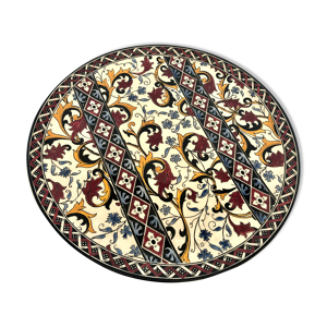 Grand plat rond en faience
