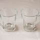 Set of 2 cups, glass and metal holder, Bormiolo Rocco, Italy
