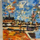 Tableau ancien, Marine, signée XX siècle