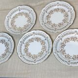 5 dessert plates signed Bavaria Germany