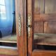Parisian glass cabinet in solid walnut