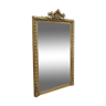 Miroir en bois doré fin XIXème décor de fruits et coquille 96x164cm