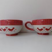 2 vintage decor cups (birds)
