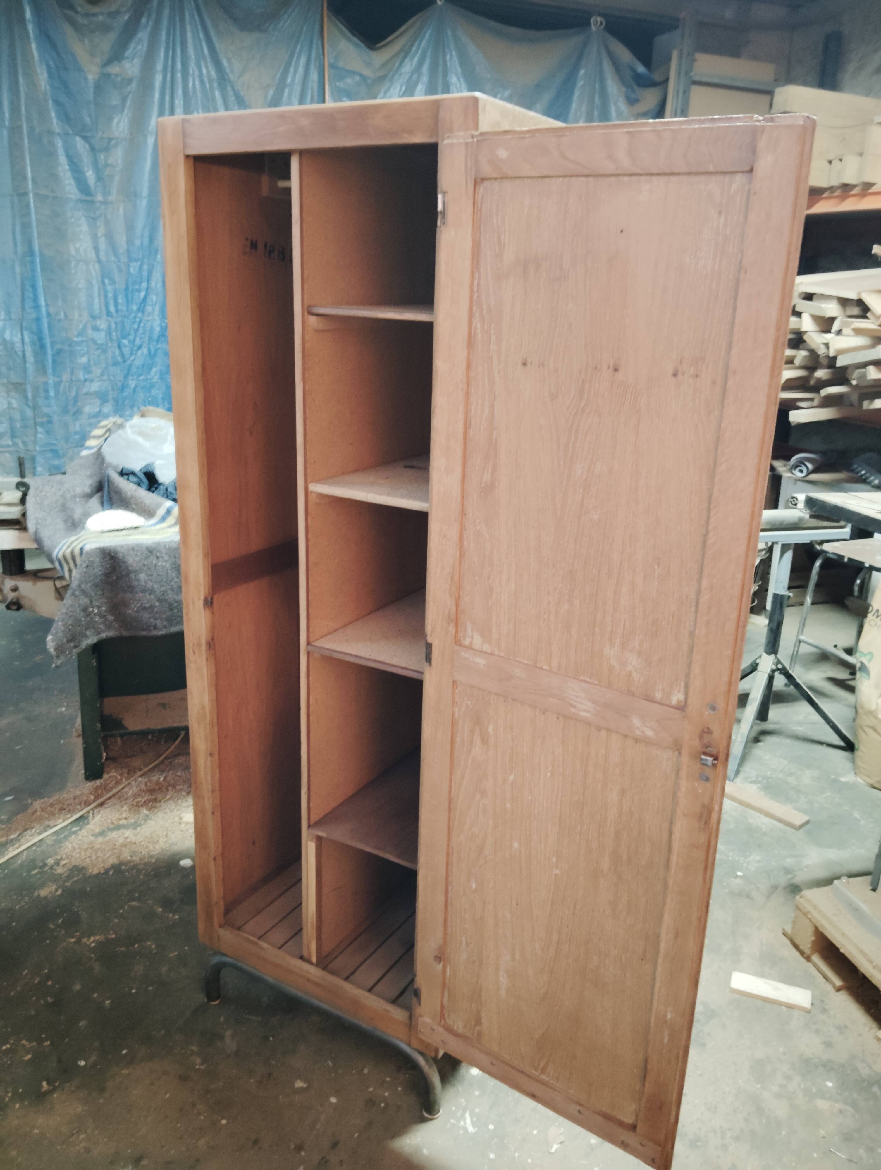 Restored vintage boarding school wardrobe