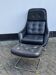 Fauteuil pivotant vintage Bramia avec repose-pieds