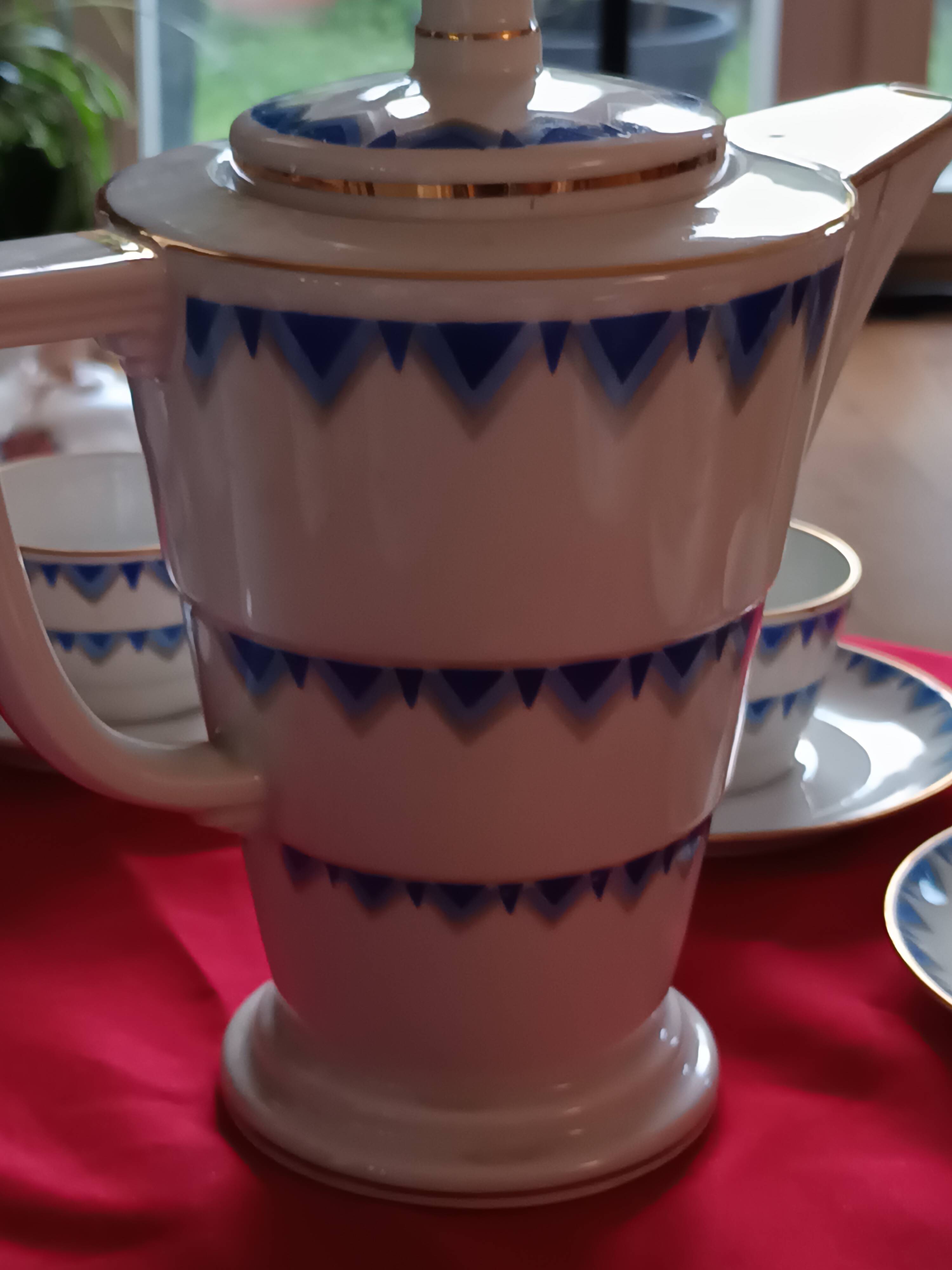 Art Deco coffee service Limoges attributed to Bétoule Legrand & Cie 1928