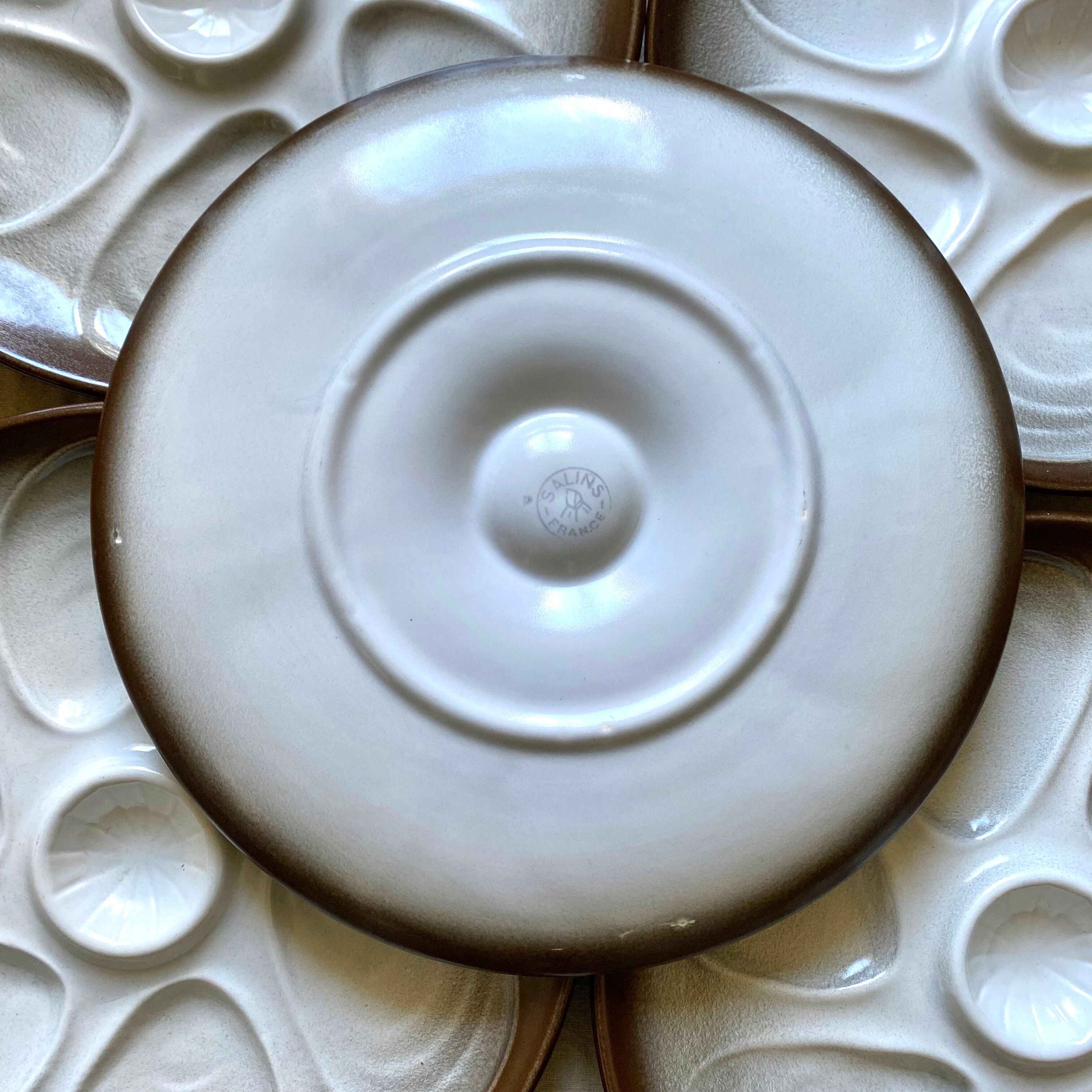 Vintage oyster plates from Salins France