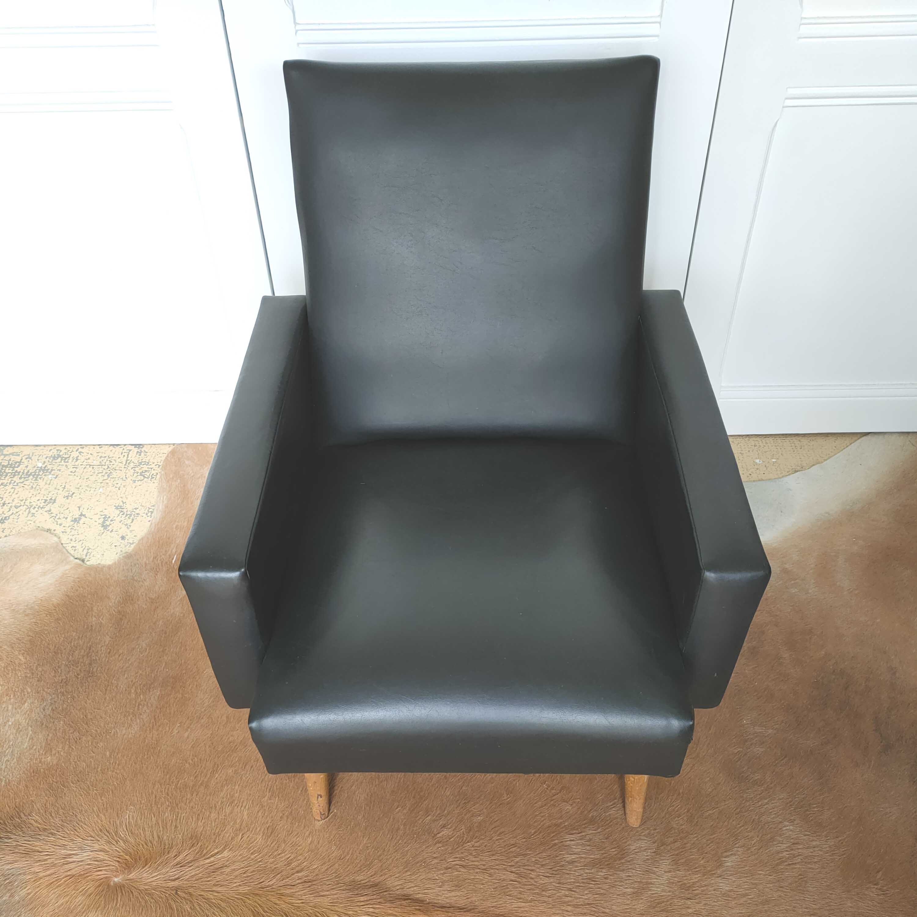 Black skai chair