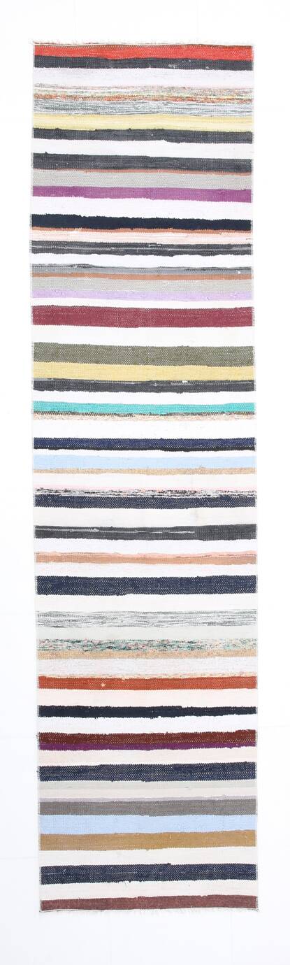 2x9  Multicolor Vintage Kilim Runner Rug, Hallway Runner Rug, 73x286Cm