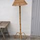 Floor lamp with vintage rattan lampshade