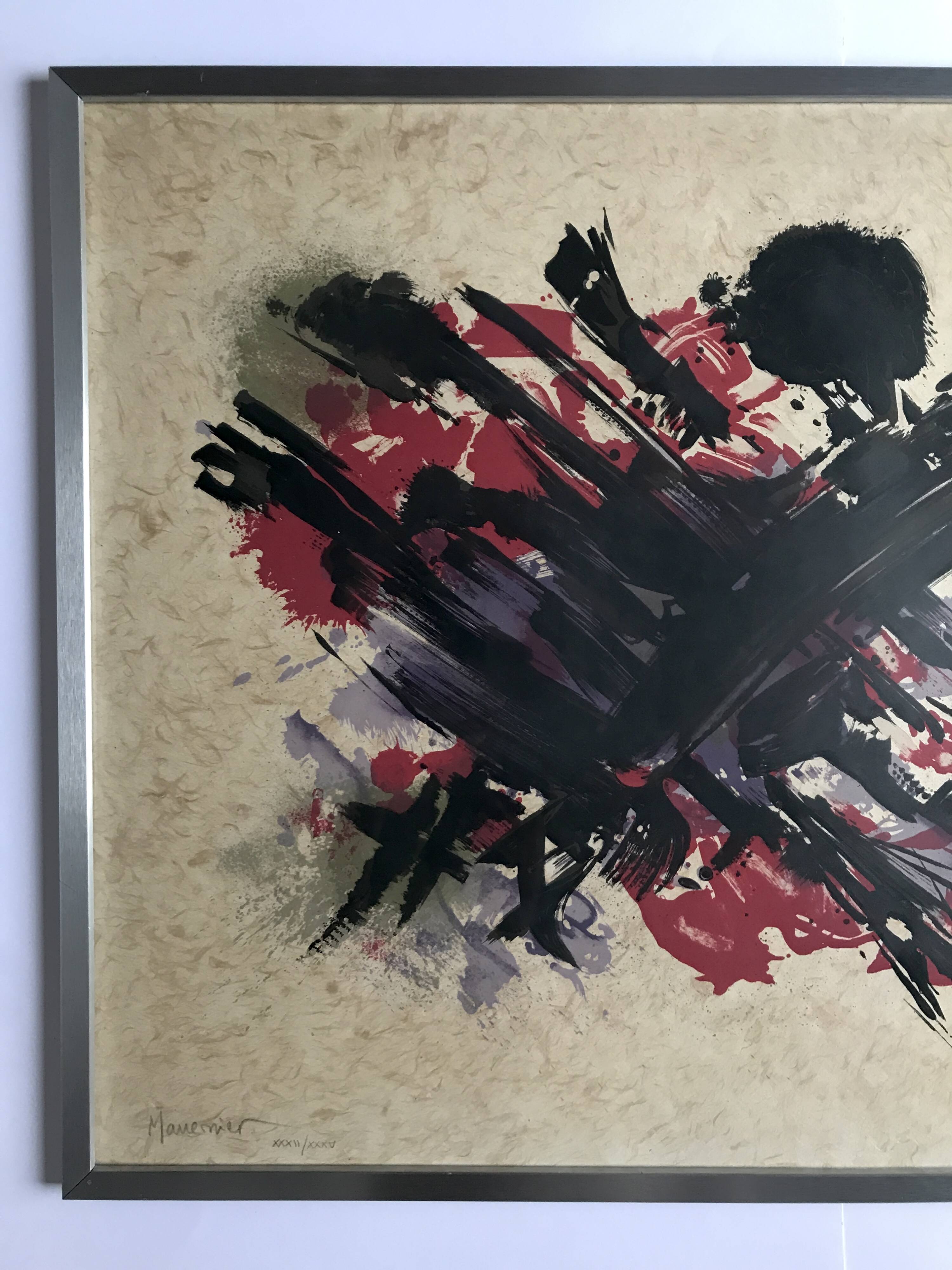 MANESSIER Elegy for Martin Luther King II, 1978. Signed lithograph at c.