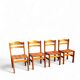 4 x pine dining chair 1970s