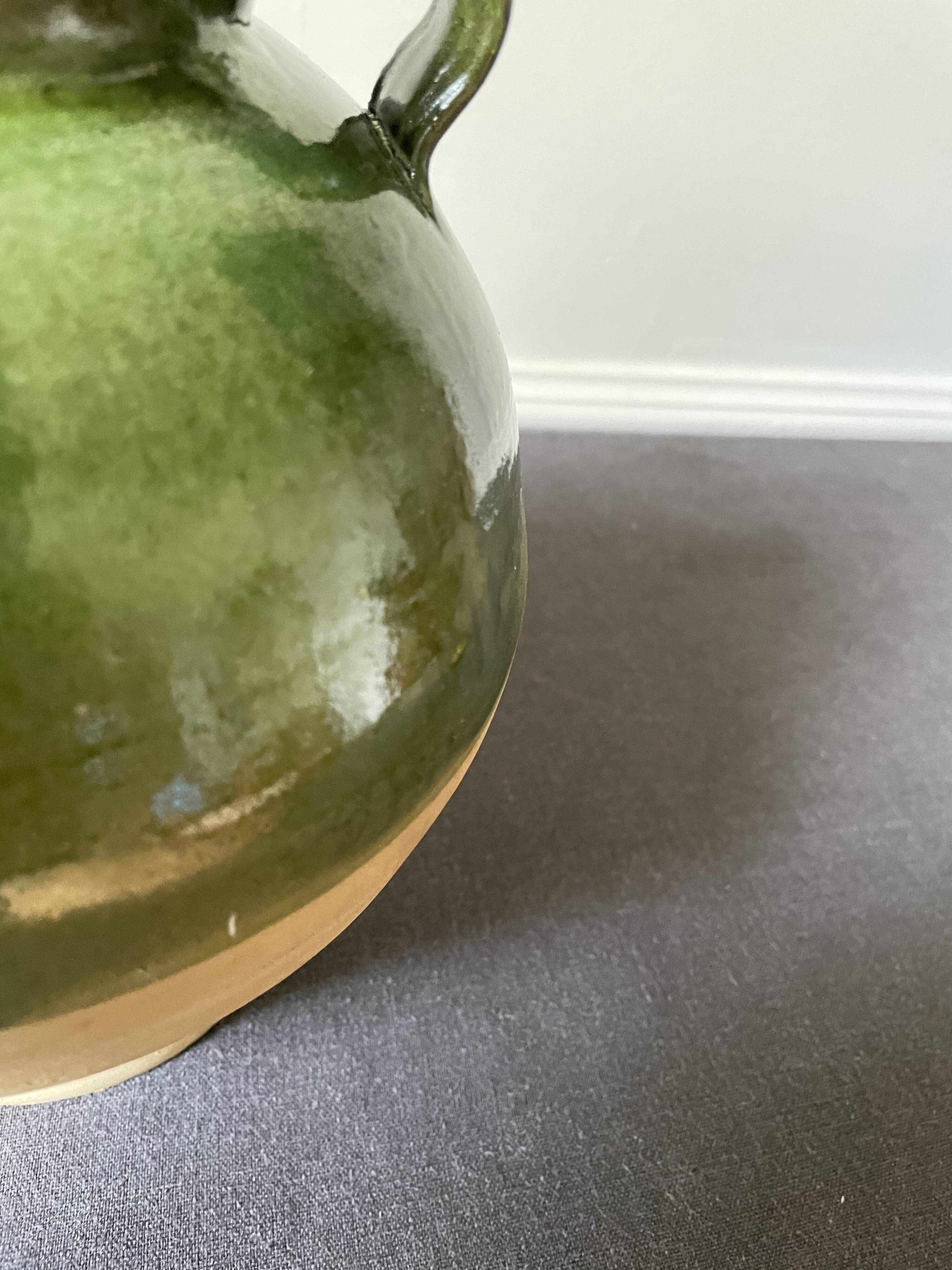 Green terracotta jar