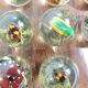 Vintage wooden carved solitaire game – Resin balls with insects –