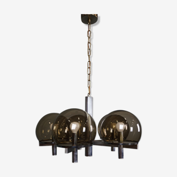 Club chrome chandelier by Maison Scolari