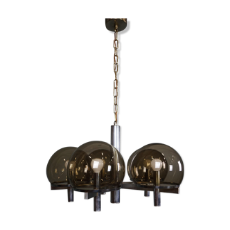 Club chrome chandelier by Maison Scolari