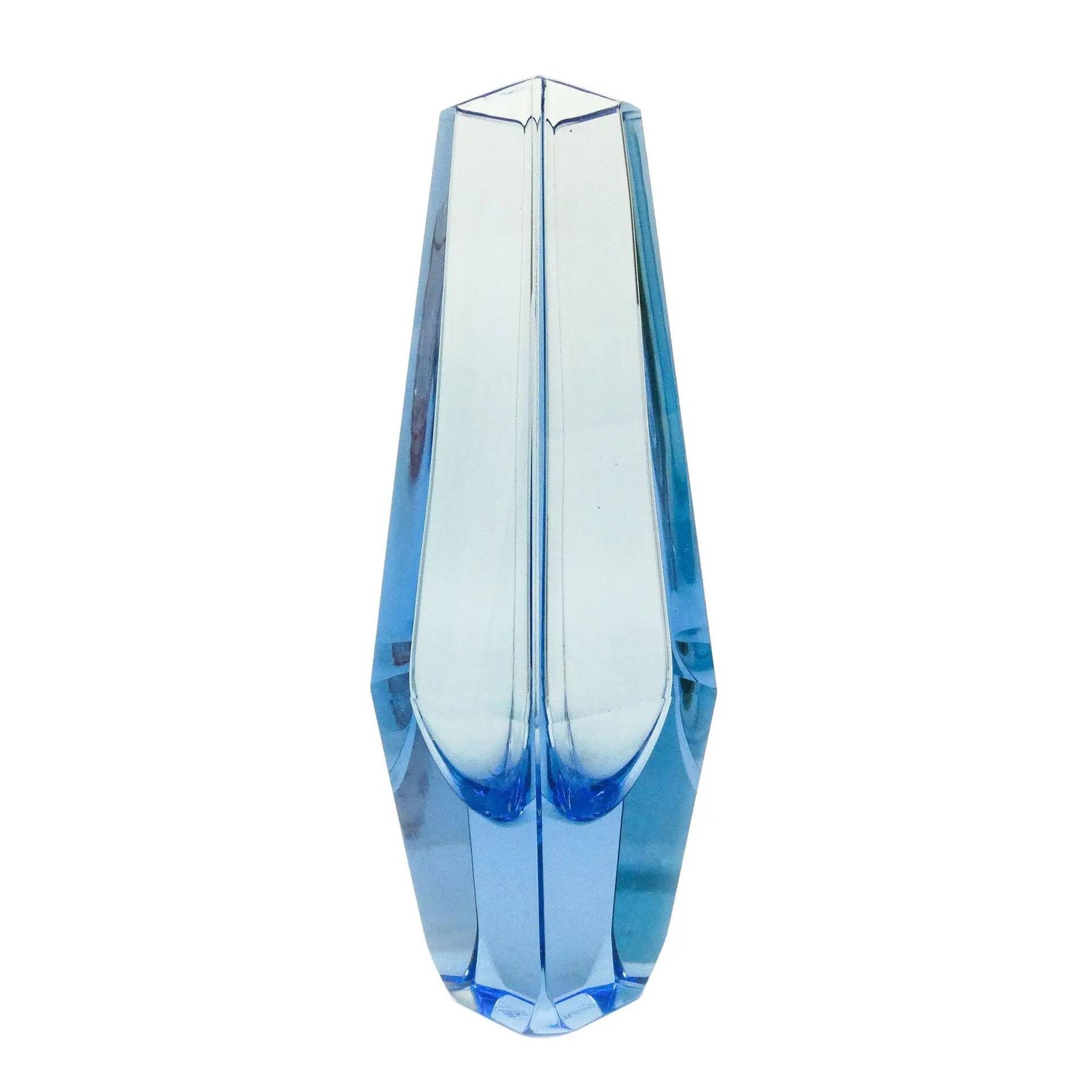 Art Deco vase, crystal, Moser, Czechoslovakia, 1930s