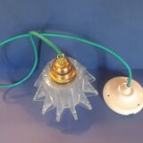 Vintage 70s UFO space age hanging lamp from France - newly electrified