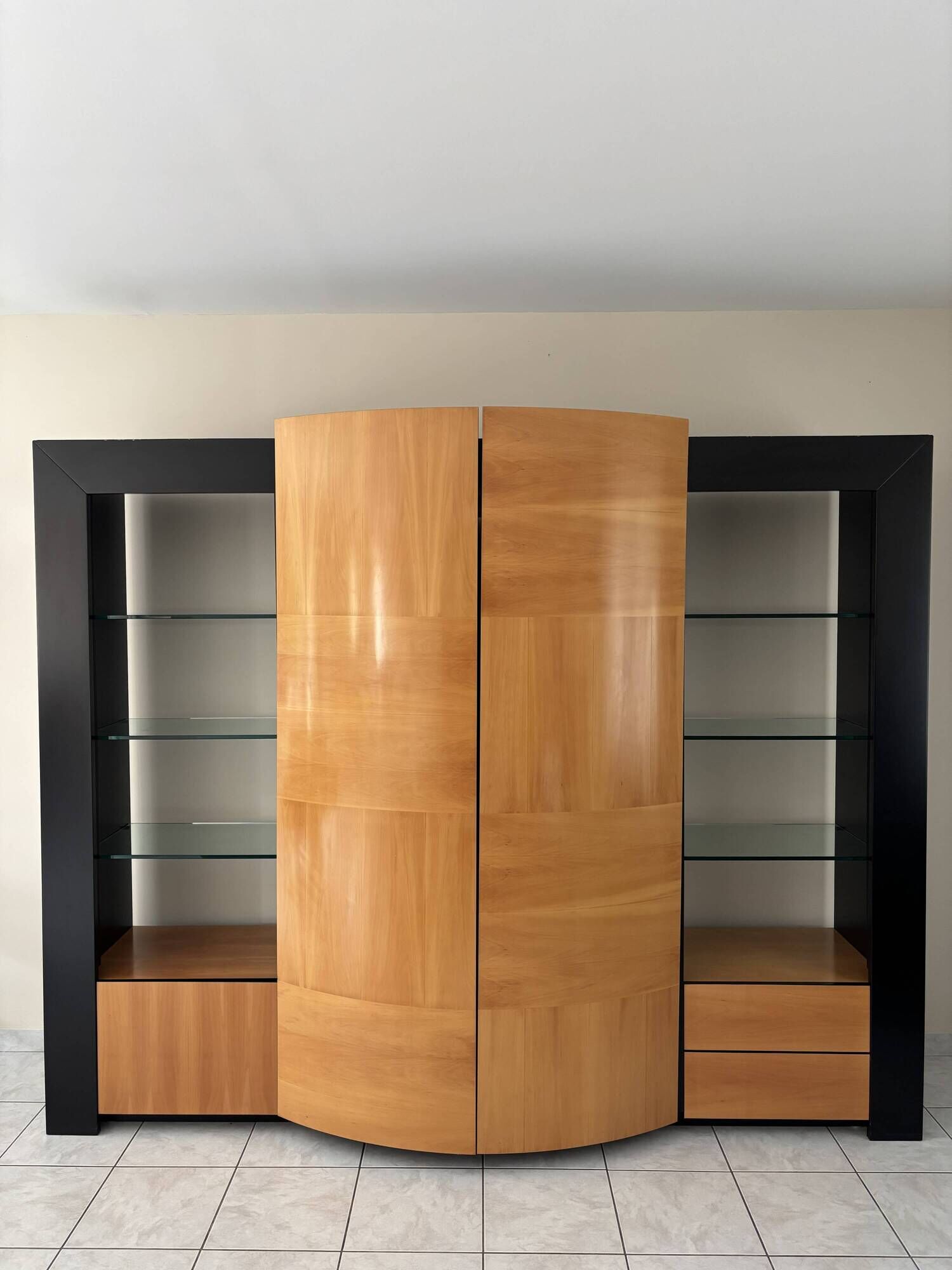 Roche Bobois high-end furniture – TV unit + glass shelves