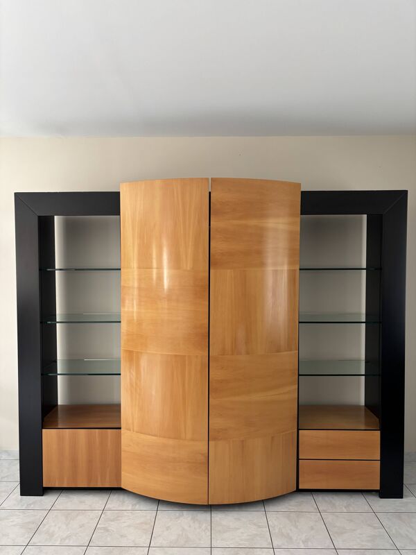 Meuble Roche Bobois haut de gamme – ensemble TV + étagères verre