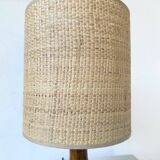 1950s turned olive wood table lamp