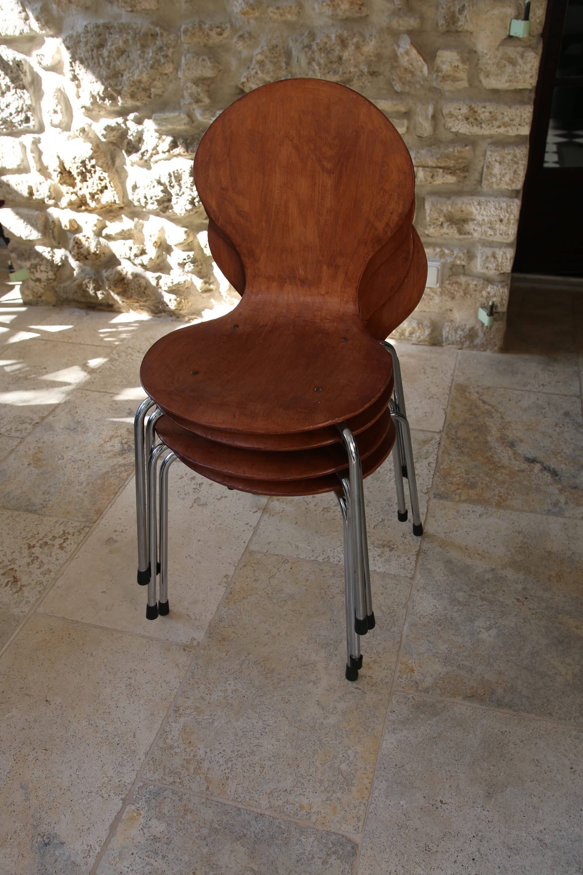 Set of 4 vintage Scandinavian chairs