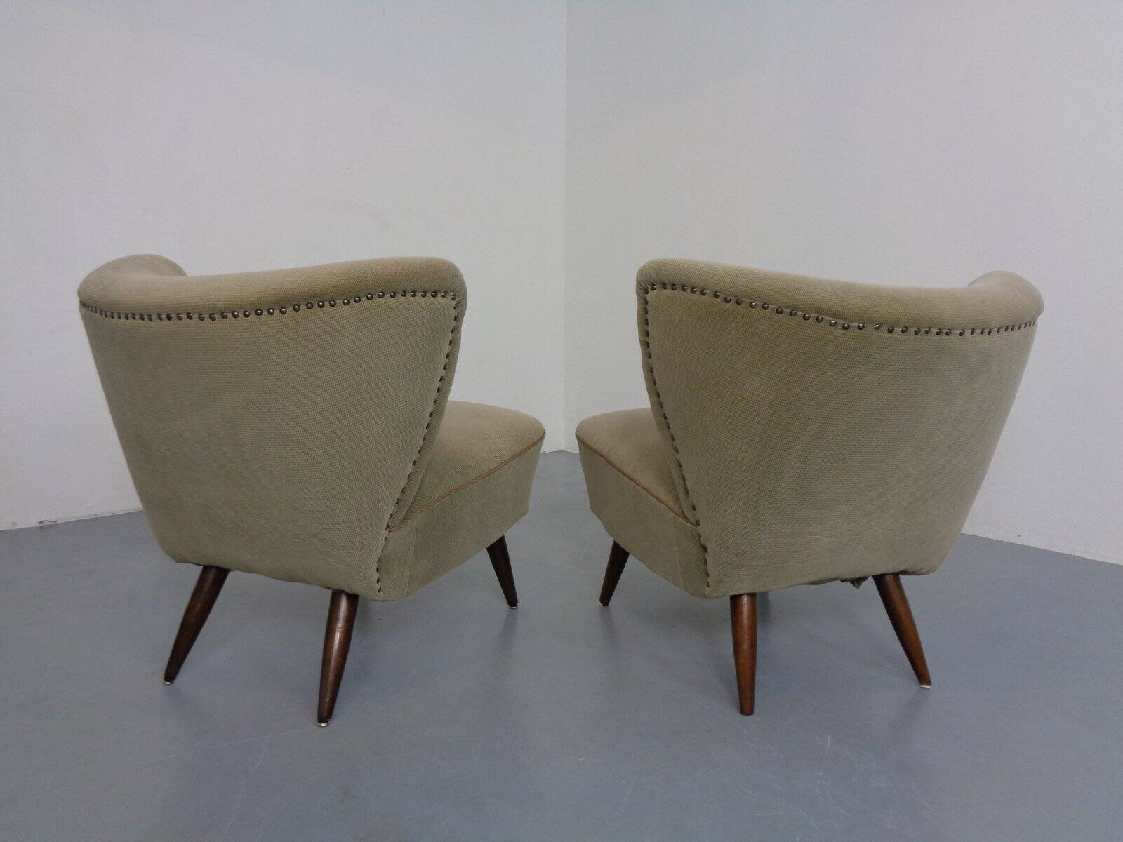 Set of German Organic Club Chairs, 1950s