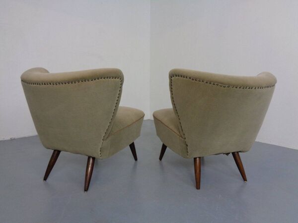 Set of German Organic Club Chairs, 1950s