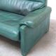 Green leather 3-seater 'DS-70' sofa by De Sede, 1980s