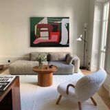 Geometric abstract on canvas "Serenity"