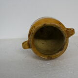 Pot a confit  terre cuite vernissée jaune petit  modele 5