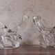 Pair of candle holders two crystal branches