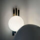 Opaline brass wall lights from the 1970s.