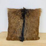 Vintage goatskin cushion