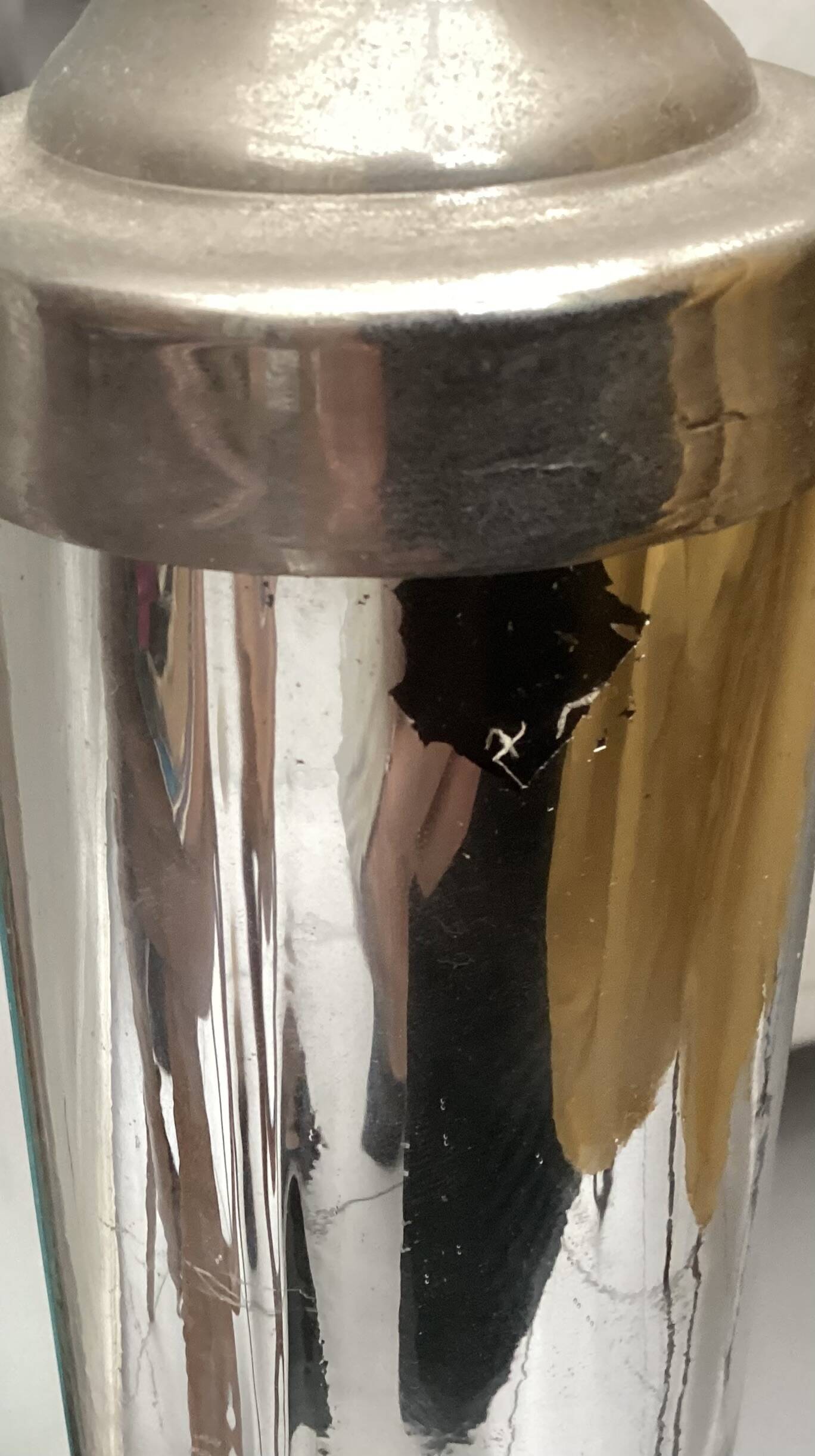 Silver glass lamp base