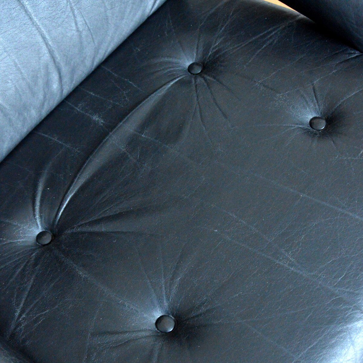 Leather lounge armchair by Reinhold Adolf for horn, 1960s