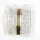 Pair of wall sconces in brass or ice glass by Doria, Germany, 1960s.