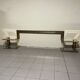 Headboard with bedside tables by Sandro Petti, 1970s.