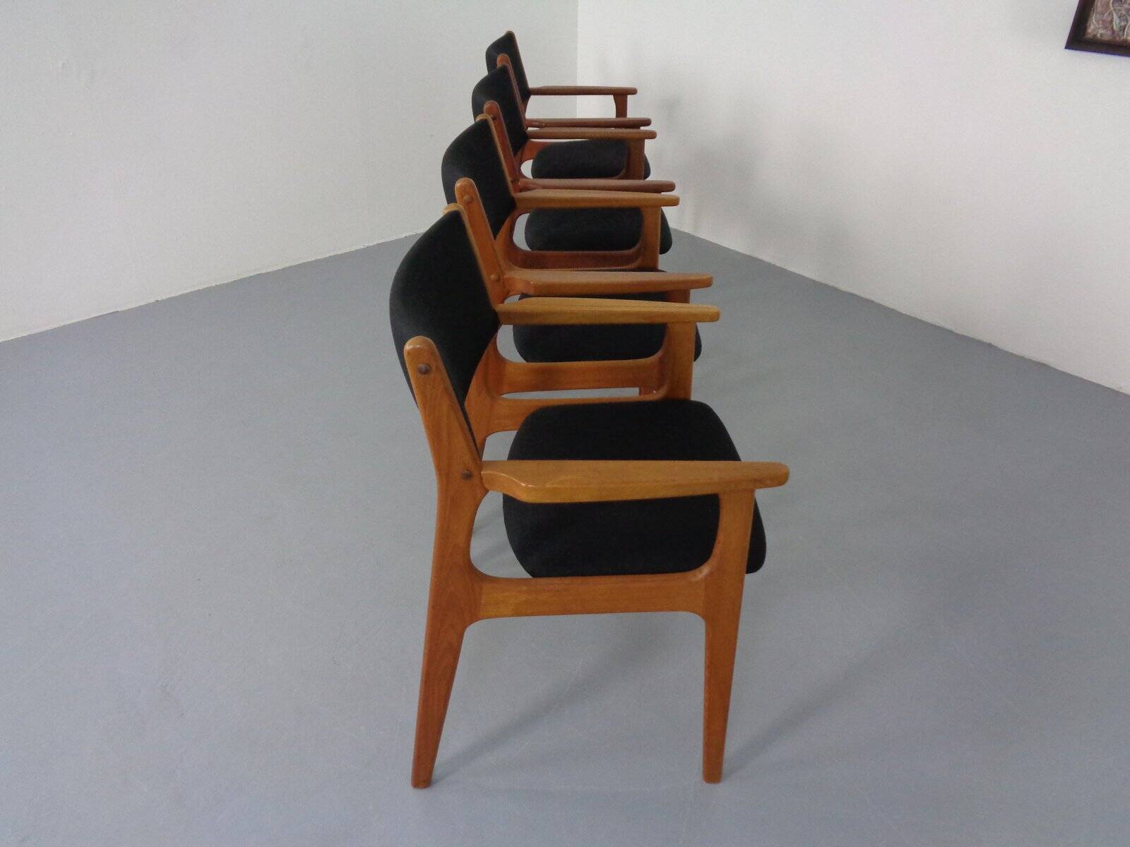 Mid-Century Danish Armchairs in Teak, 1960s, Set of 4