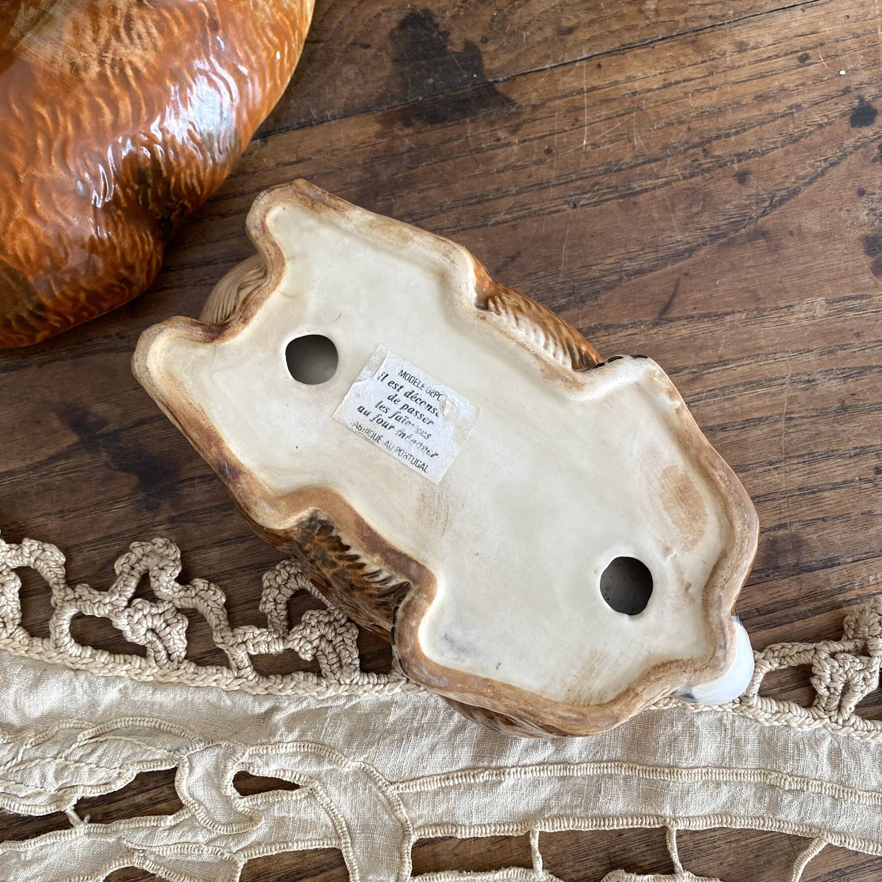 Ceramic rabbit, zoomorphic terrine